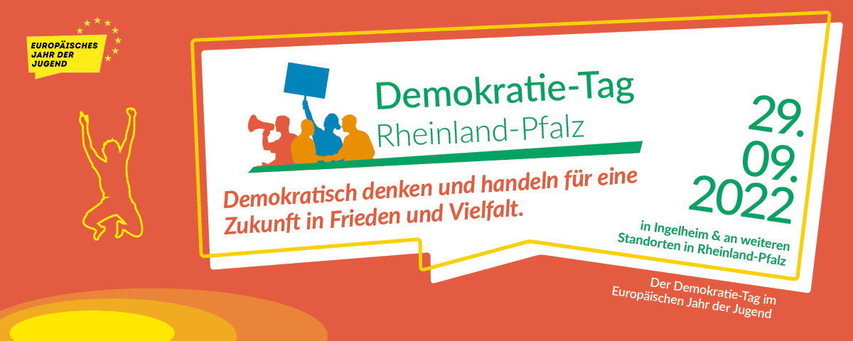 Plakat zum Demokratietag am 29. September in Ingelheim.