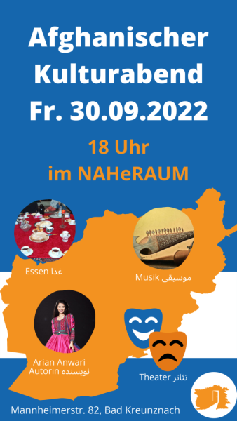 Afghanischer Kulturabend im NAHeRaum am 30. September 2022