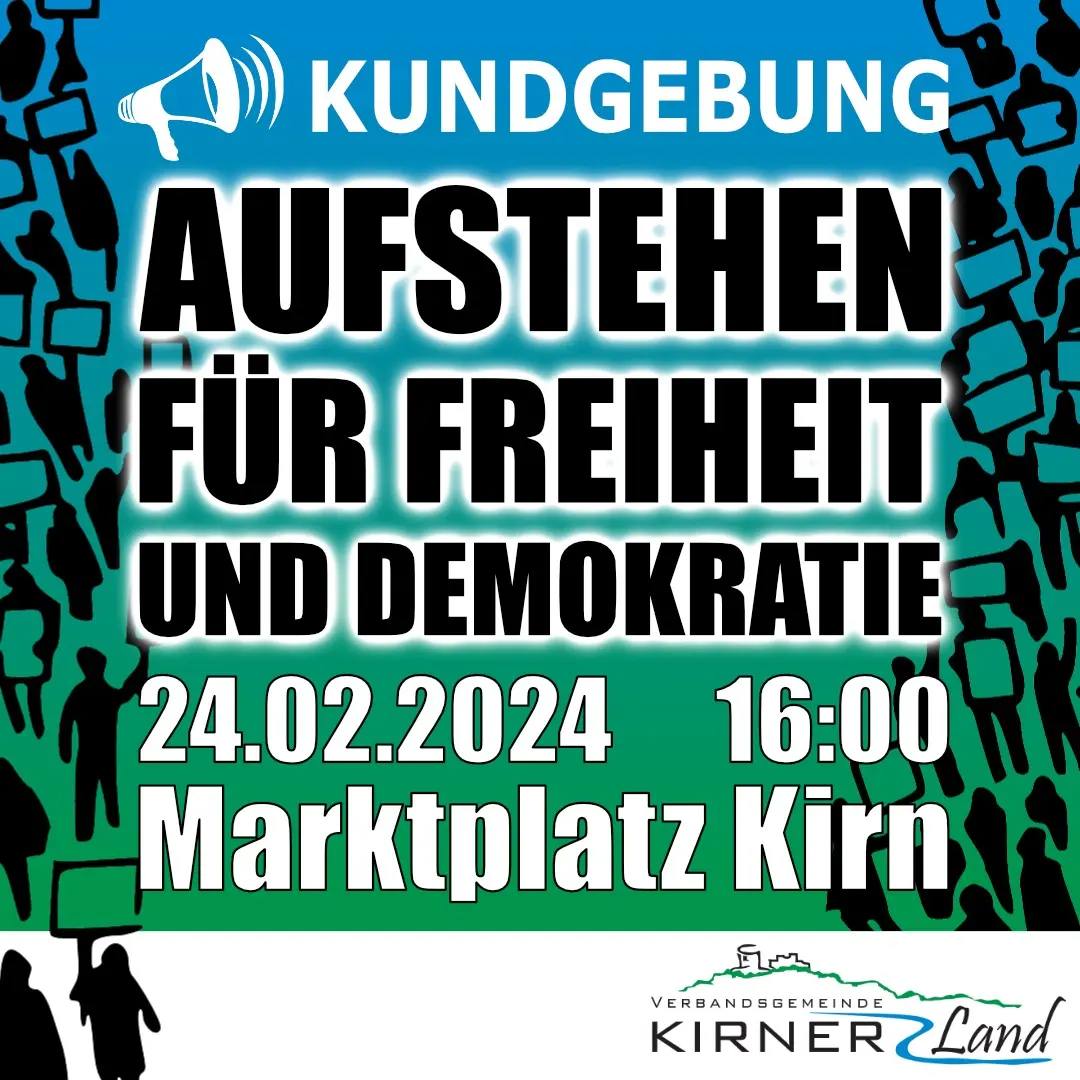 Kundgebung in Kirn: „Aufstehen für Freiheit und Demokratie“