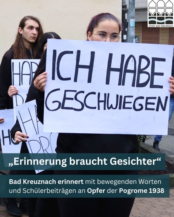Gedenkveranstaltung für die Opfer der Reichspogromnacht – Erinnerung braucht Gesichter