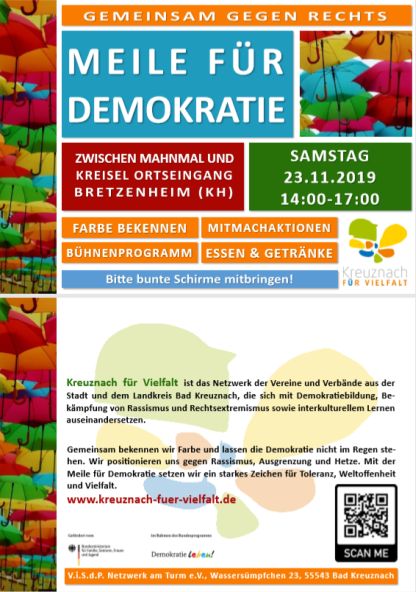 20191112 Flyer Meile für Demokratie 2019