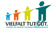 Logo des Bundesprogramms „Vielfalt tut gut.“