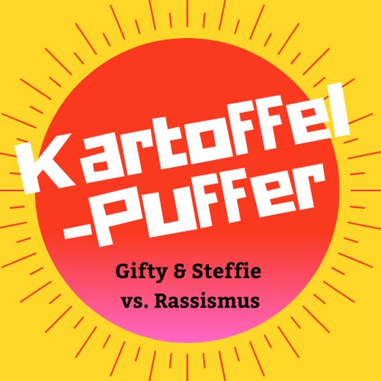 Logo des Projektes „Kartoffelpuffer - Gifty & Steffie vs. Rassismus“