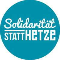 Logo Solidarität statt Hetze - Das Motto der Proteste gegen den Bundesparteitag der AfD 2017 in Köln.